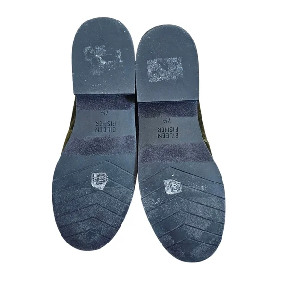 Eileen Fisher Demi 3 Velvet Loafers Olive‎ Green Women's Size 7.5 - Picture 7 of 9